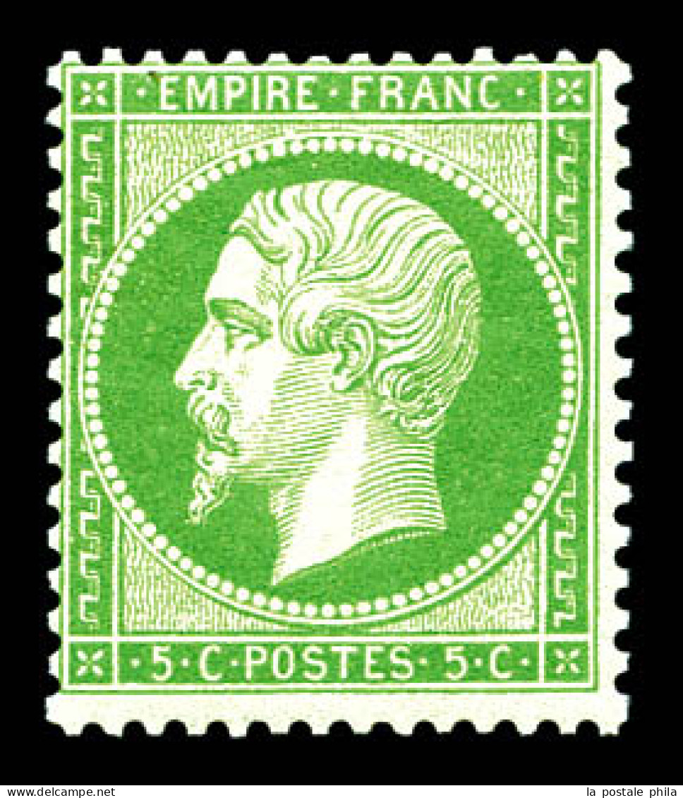 N°20, 5c Vert, Fraîcheur Postale. SUP (certificat)  Qualité: **   - 1862 Napoleon III