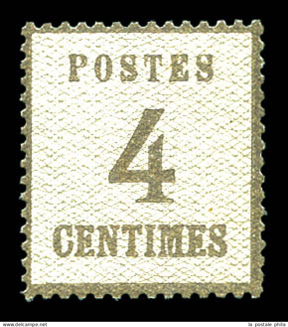 N°3, 4c Gris-lilas, Très Bon Centrage, Fraîcheur Postale. SUP (certificat)  Qualité: **   - Unused Stamps