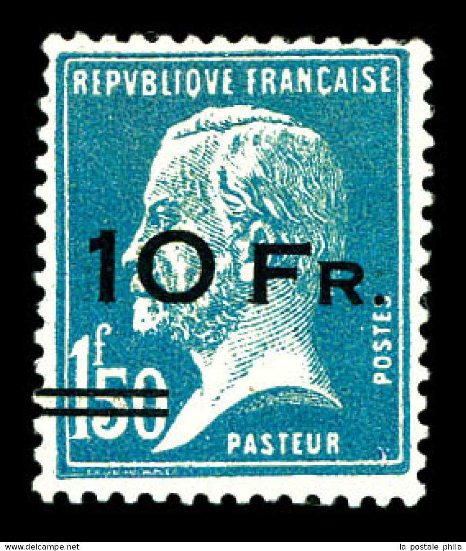 N°4, Pasteur Surchargé à Bord Du Paquebot 'Ile De France', 10F Sur 1F50 Bleu, TRES BON CENTRAGE, SUPERBE. R.R. (signé Br - 1927-1959 Neufs