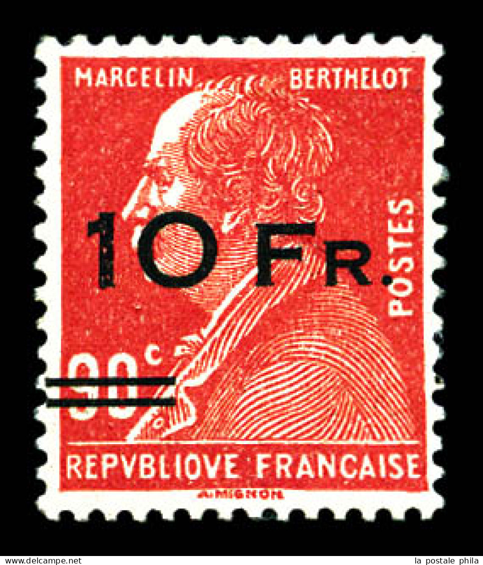 N°3, Berthelot Surchargé à Bord Du Paquebot 'ILE DE FRANCE' 10F Sur 90c Rouge, Très Bon Centrage, SUP (signé Calves/Cham - 1927-1959 Nuevos