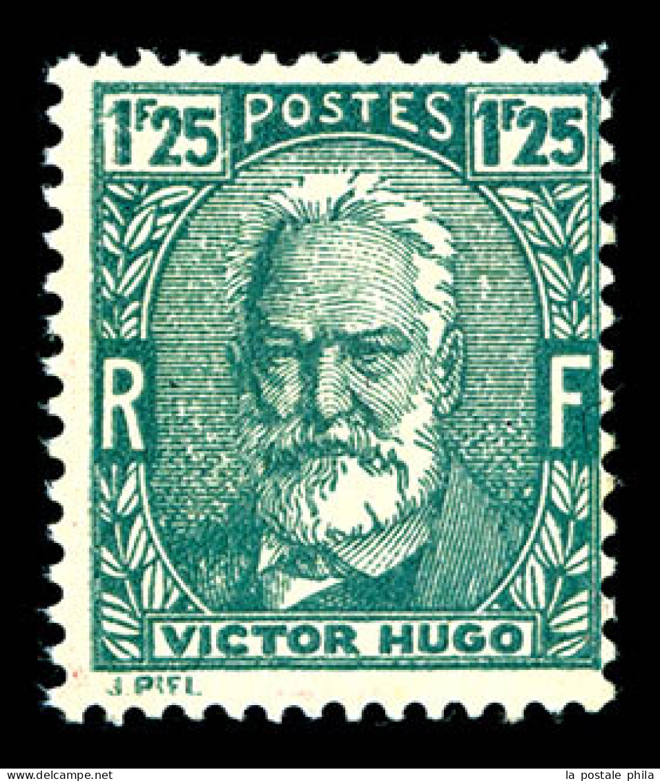 N°293, Non émis, Victor Hugo, 1F 25 Vert, RARETEE (signé Calves/certificat)  Qualité: (*)   - Neufs