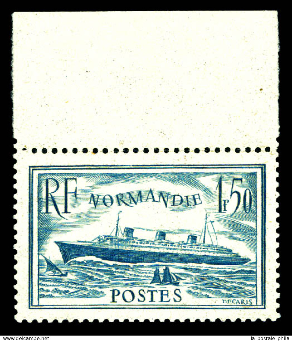 N°300, Normandie, 1f.50 BLEU-VERT Foncé, Bdf, N°303b Catalogue Dallay 2005/06, R, Sup, (certificat Calves)  Qualité: **  - Ongebruikt