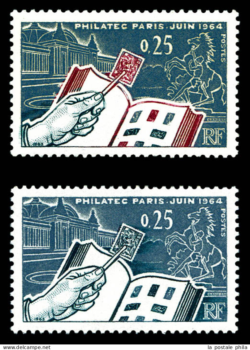 N°1403, 25c Philatec: Sans La Couleur Rouge. SUPERBE. R.R. (signé Calves/certificat)  Qualité: **   - Nuevos