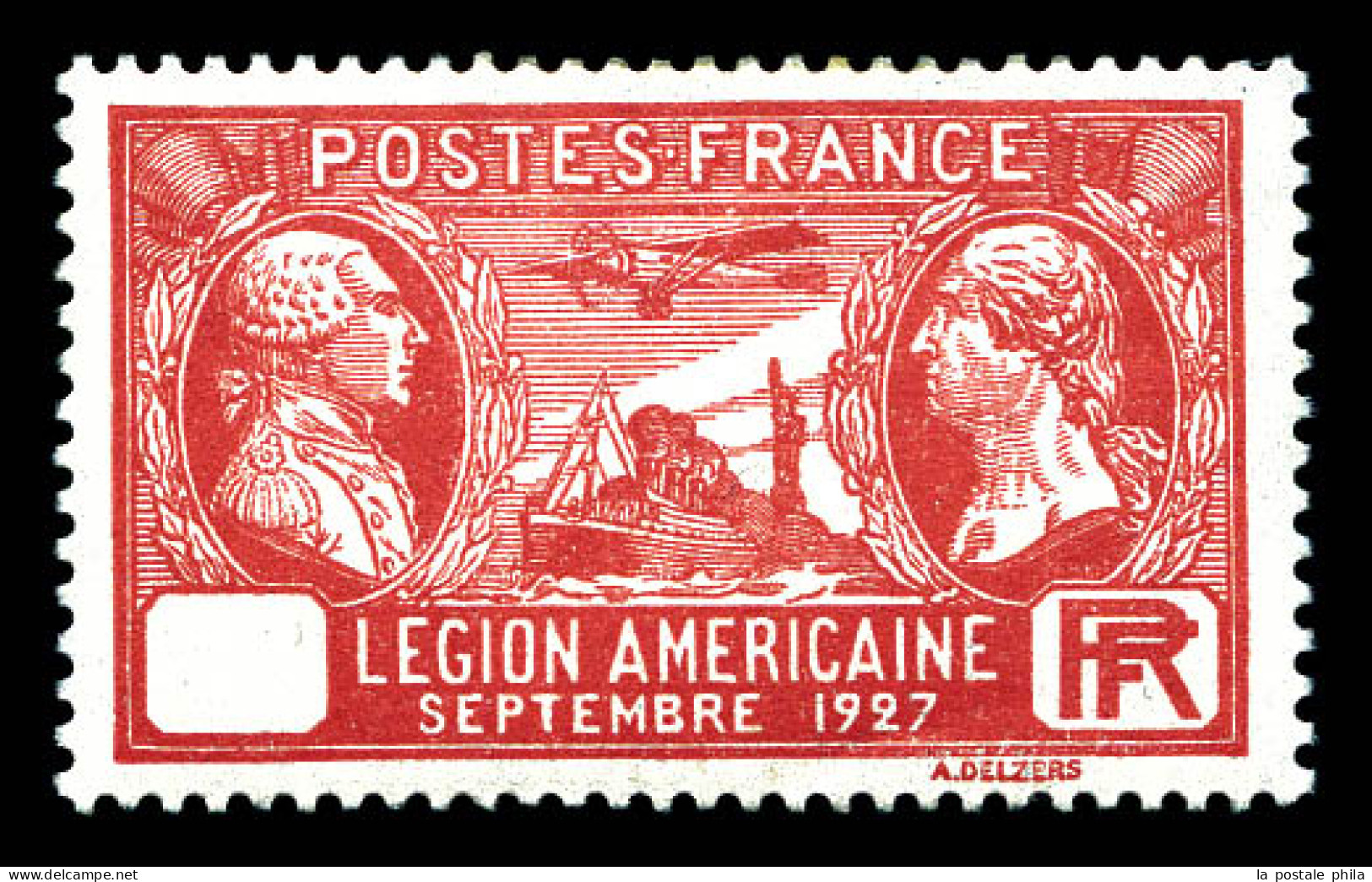 N°244b, Légion Americaine: Rouge Sans Valeurs Dans Le Cartouche, Tirage 75 Exemplaires, SUPERBE (certificat)  Qualité: * - Nuovi