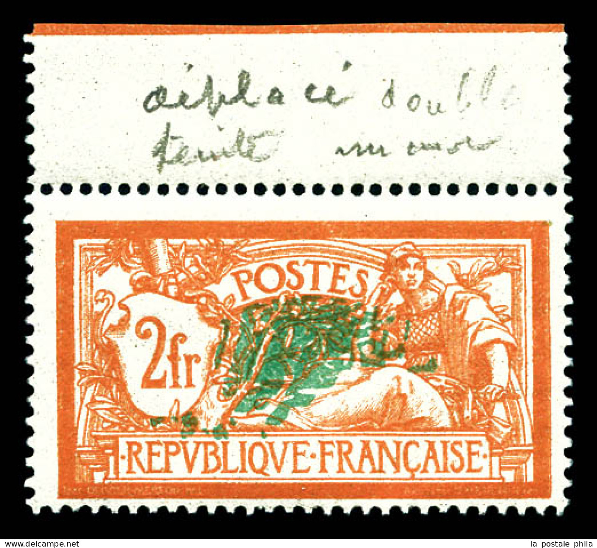 N°145a, 2F Orange: DOUBLE TEINTE DE FOND, Bdf, SUPERBE (certificats)  Qualité: **  Cote: 850 Euros - Nuovi