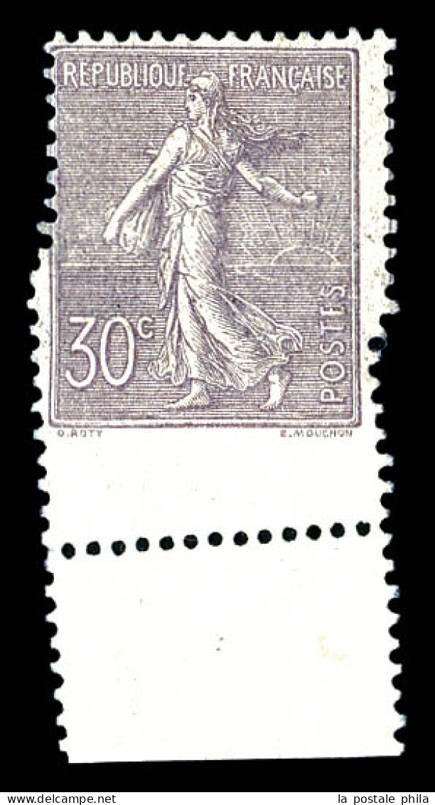 N°133i, 30c Semeuse, Piquage Oblique Par Pliage Bdf. SUP (signé Calves/certificat)  Qualité: *  Cote: 800 Euros - Unused Stamps