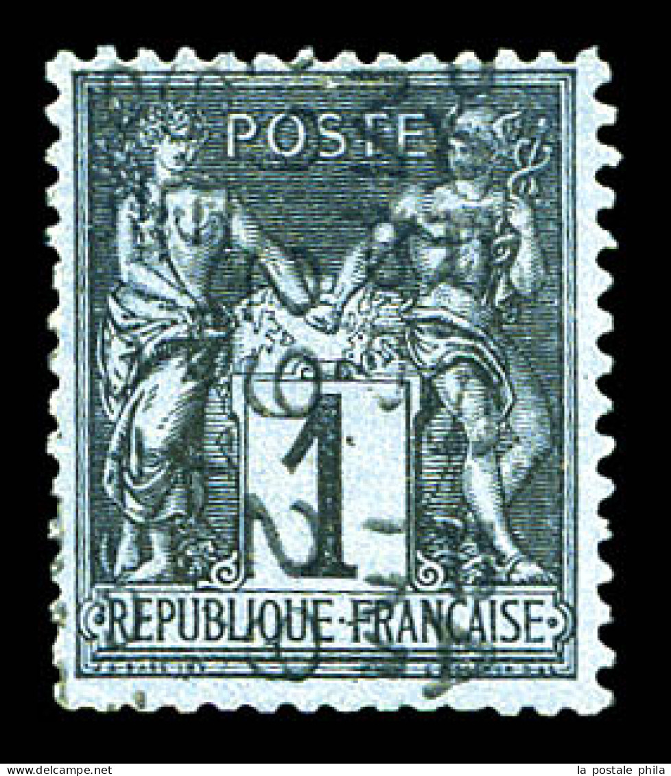 N°11, 1c Noir Sur Azuré Surchargé 5 Lignes Du 29 Septembre 93. SUPERBE. R.R.R (certificats)  Qualité: (*)   - 1893-1947