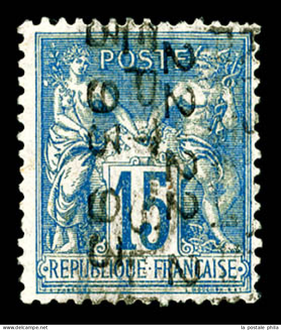 N°17, 15c Bleu Surchargé 5 Lignes Du 22 Septembre 1893, R.R. (signé Scheller/certificat)  Qualité: (*)   - 1893-1947