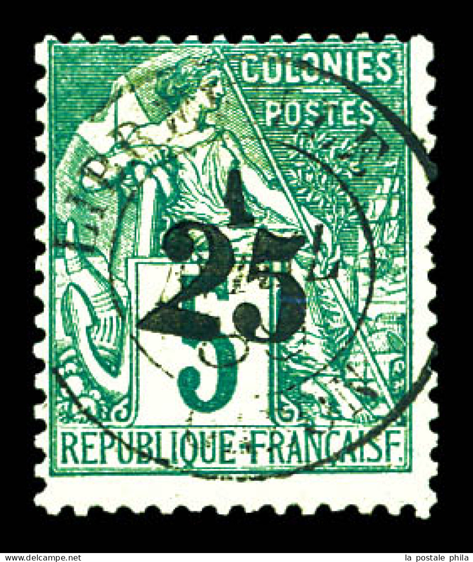 N°8, 25 Sur 5c Vert. TTB (signé Brun)  Qualité: Oblitéré  Cote: 450 Euros - Used Stamps