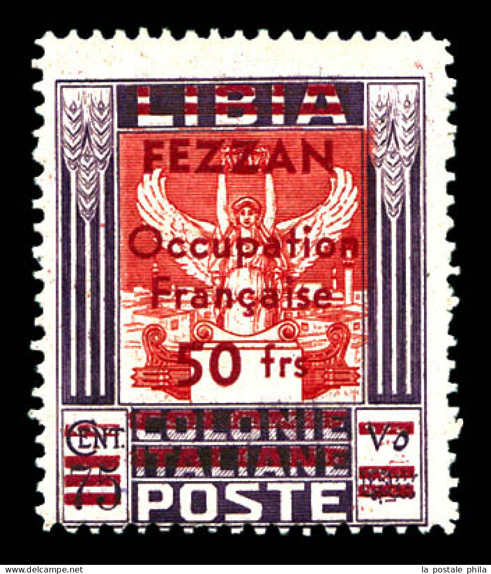 N°10, 50f Sur 75c Violet Et Rouge, Tirage 79 Exemplaires. SUPERBE. R.R. (signé Calves/Certificats)  Qualité: **  Cote: 1 - Unused Stamps