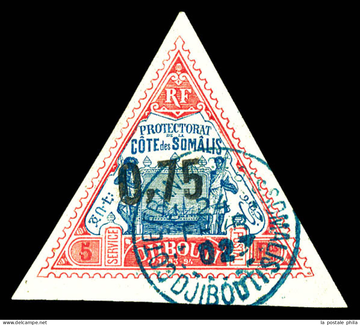 N°26, 0,75 Sur 5f Rose Et Bleu, SUP (certificat)  Qualité: Oblitéré  Cote: 600 Euros - Used Stamps