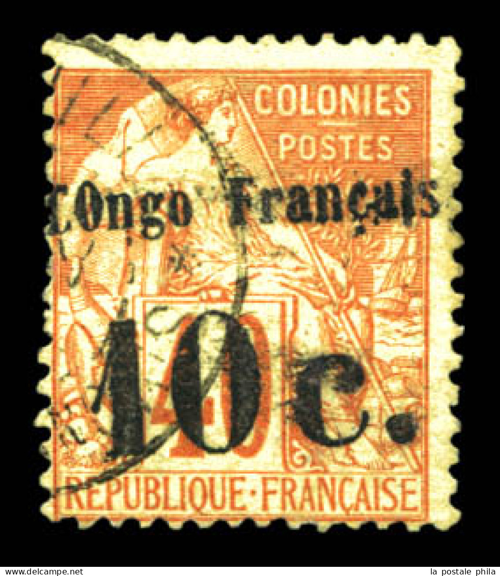 N°6, 10c Sur 40c Rouge-orange. TTB (signé/certificat)  Qualité: Oblitéré  Cote: 600 Euros - Used Stamps