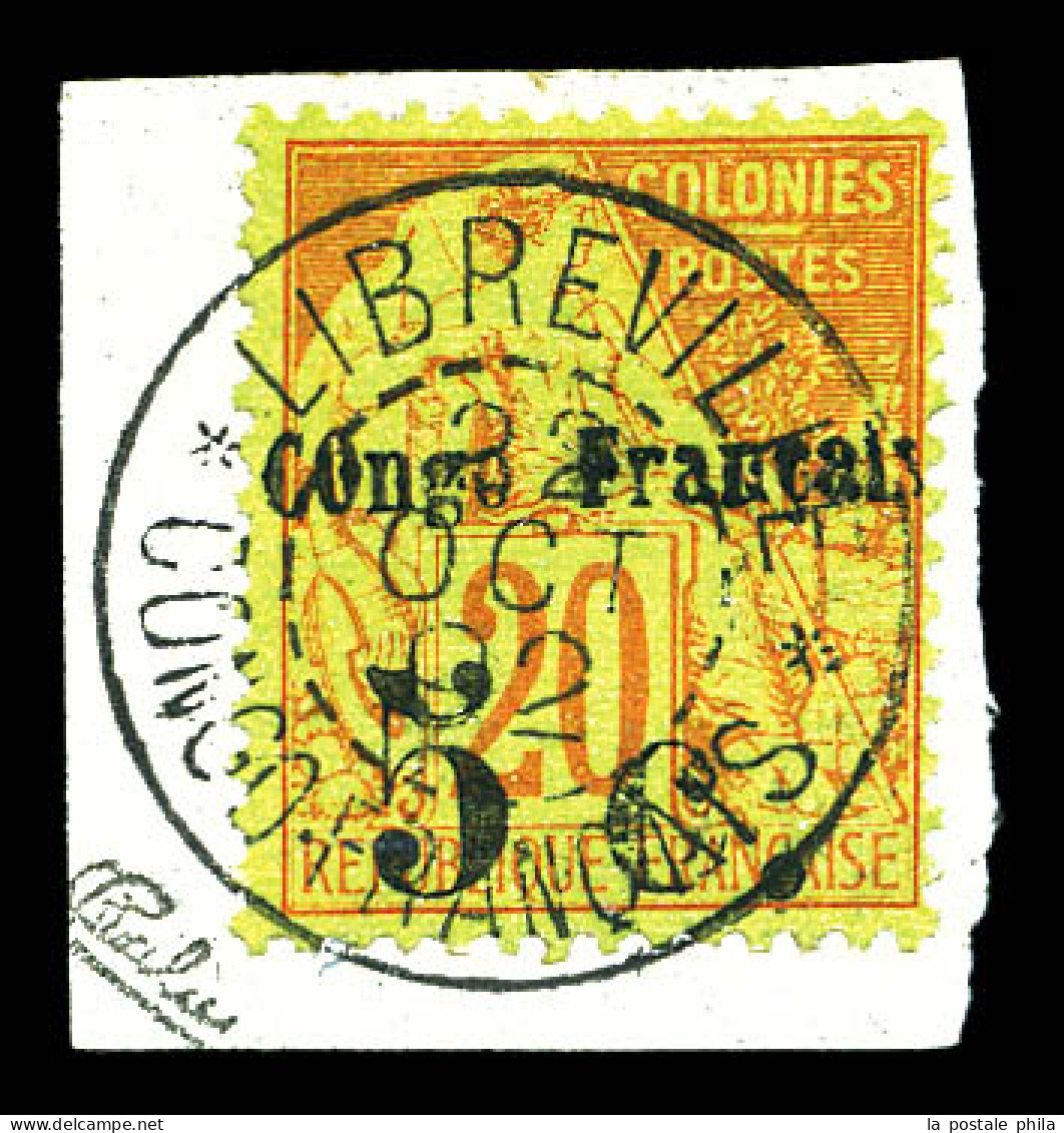 N°3, 5c Sur 20c Brique Sur Vert Obl Càd Du 22.10.92. TTB (signé Calves/certificat)  Qualité: Oblitéré  Cote: 600 Euros - Used Stamps