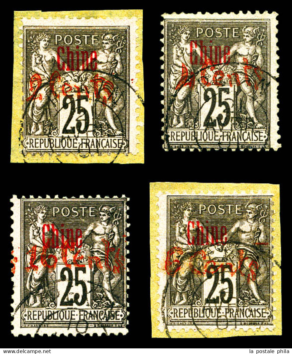 N°19/22, Série De 1901, Les 4 Valeurs SUP. R.R. (certificat)  Qualité: Oblitéré  Cote: 1800 Euros - Used Stamps