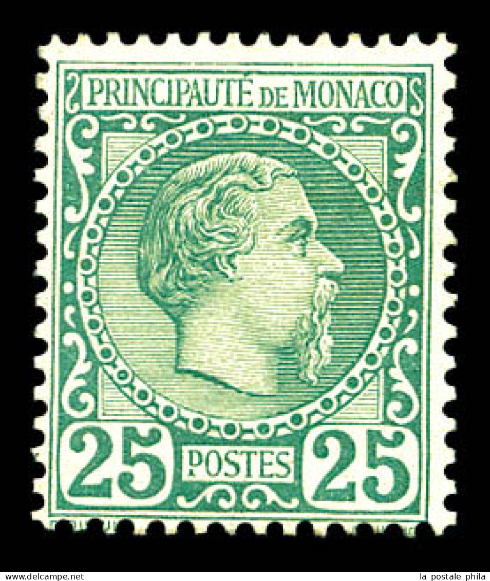 N°6, Charles III, 25c Vert, Gomme Partielle. TB (signé Brun/certificat)  Qualité: *  Cote: 1020 Euros - Unused Stamps