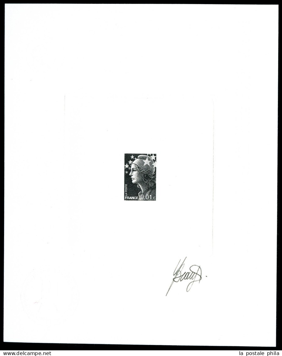 N°4226, 0,01€ Beaujard, épreuve D'artiste En Noir, Signée, SUP (certificat)  Qualité: (*)   - Artist Proofs