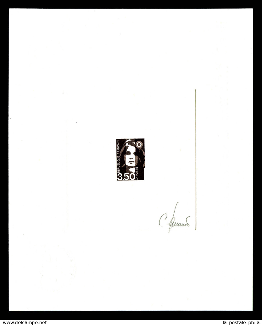 N°2821, 3,50F Briat, épreuve D'artiste En Brun Signée Jumelet (ex Collection J.P Comtet). SUPERBE. R.R. (certificat)  Qu - Artistenproeven