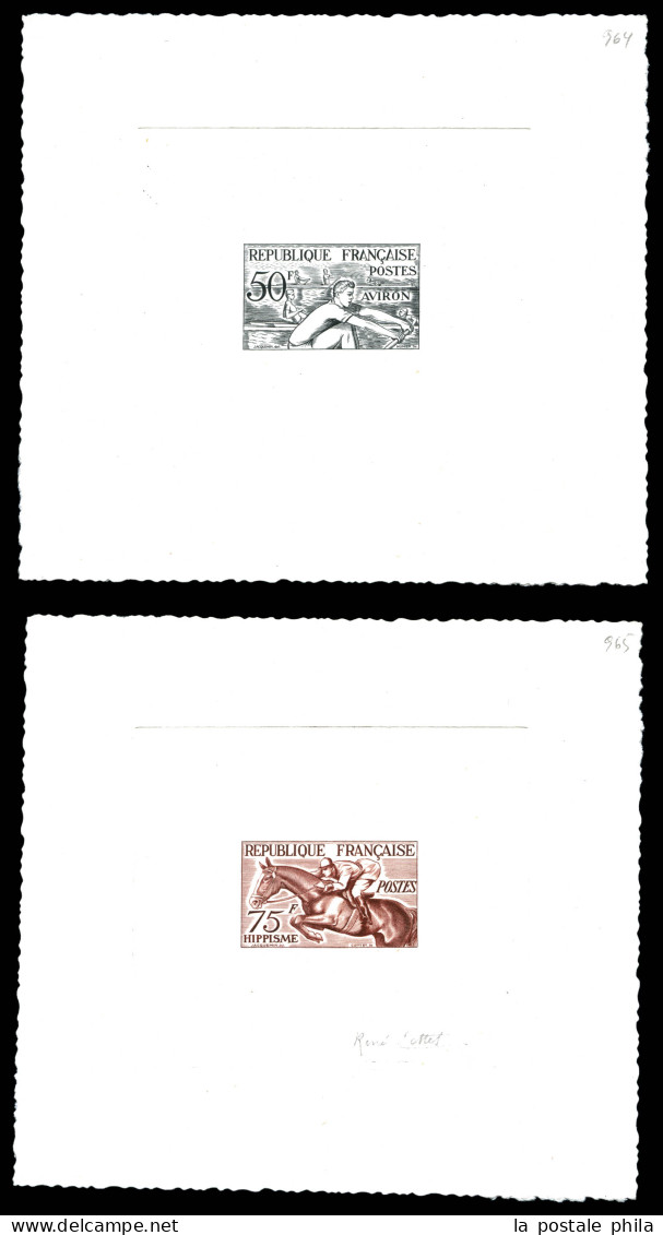 N°960/64, Série JO D'Helsinski De 1952 En 6 épreuves D'artiste Signées, SUP (certificat)  Qualité: (*)   - Künstlerentwürfe