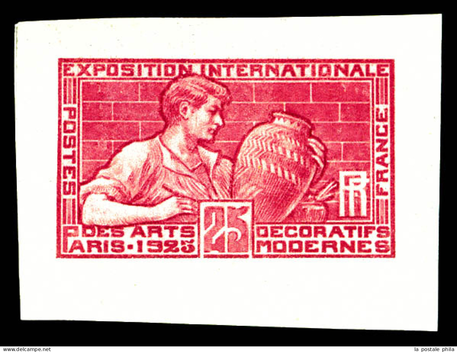 N°212, Art Deco: épreuve D'atelier Rose-vif En Héliogravure De 1924. TTB. R.R. (certificat)  Qualité: (*)   - Epreuves D'artistes