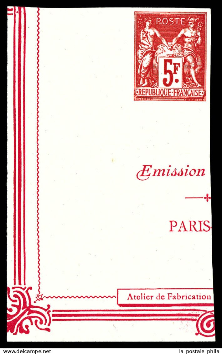 N°216a, 5F Expo De Paris, NON DENTELE, Coin De Feuille. SUP (certificat)  Qualité: (*)   - 1921-1940
