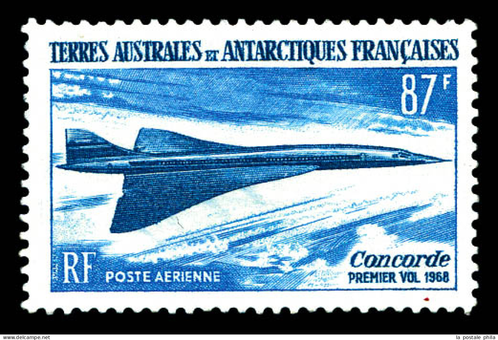 N°19a, Non émis: Concorde, Faciale 87F Au Lieu De 85F, Un Des Rares Exemplaires Connus, SUPERBE (signé Calves/Mayer/cert - Corréo Aéreo