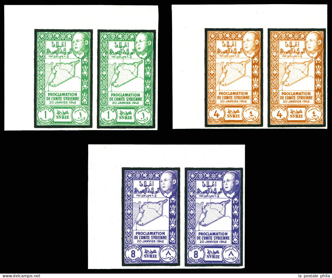 N°271/275, Série De 1944 En Paires Cdf Non Dentelée. TB  Qualité: **  Cote: 306 Euros - Unused Stamps