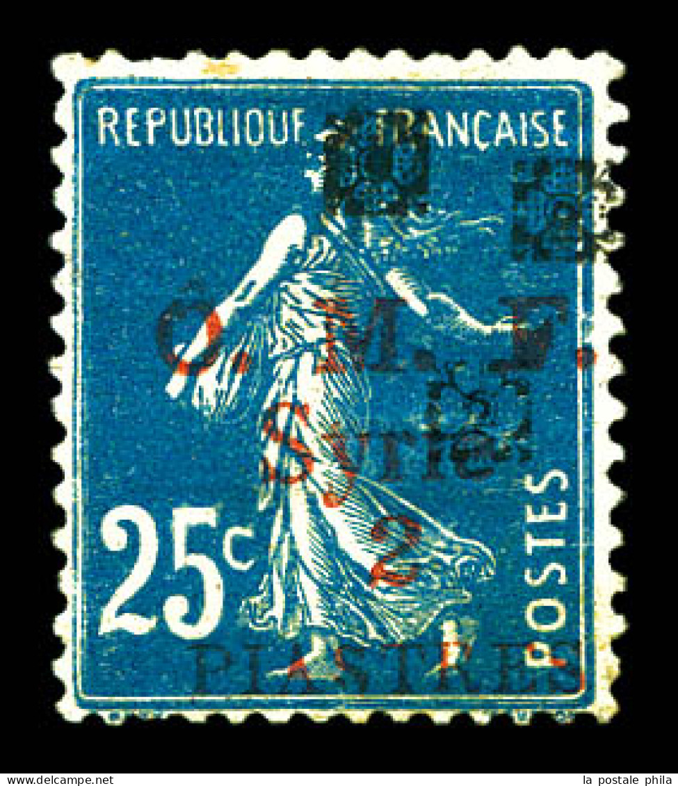 N°51, 2 Pi Sur 25c: Triple Fleuron Noir. SUP. R. (certificat)  Qualité: *   - Unused Stamps