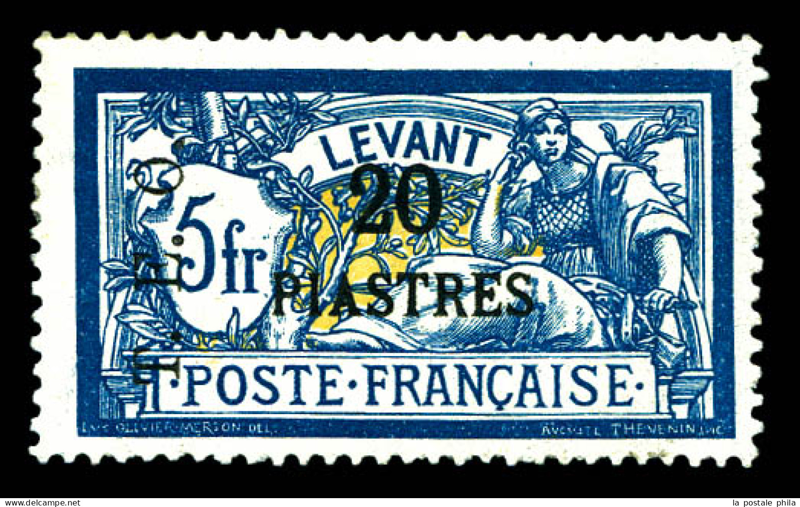 N°20, 20 Pi S 5f Bleu Et Chamois, TB (signé Brun/certificat)  Qualité: *  Cote: 500 Euros - Neufs