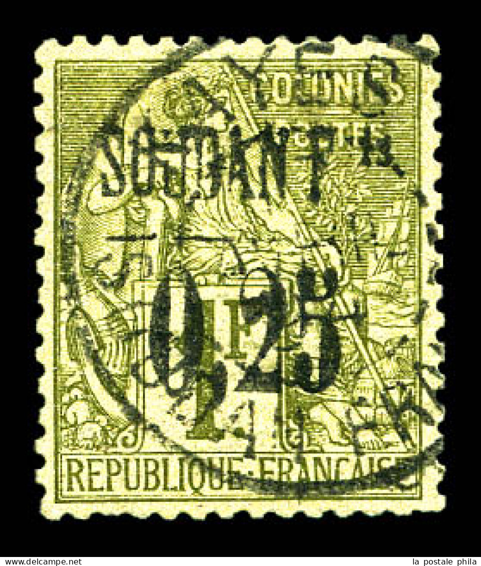 N°2, 0.25 Sur 1F Olive, Tirage 150 Exemplaires, Très Bon Centrage , Rare Dans Cette Qualité, SUP. R. (signé Calves/certi - Used Stamps