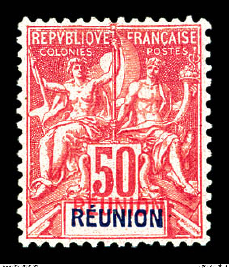 N°42a, Légende Double En BLEU Et ROUGE, Très Bon Centrage. TTB. R. (signé Brun/certificat)  Qualité: (*)  Cote: 720 Euro - Unused Stamps
