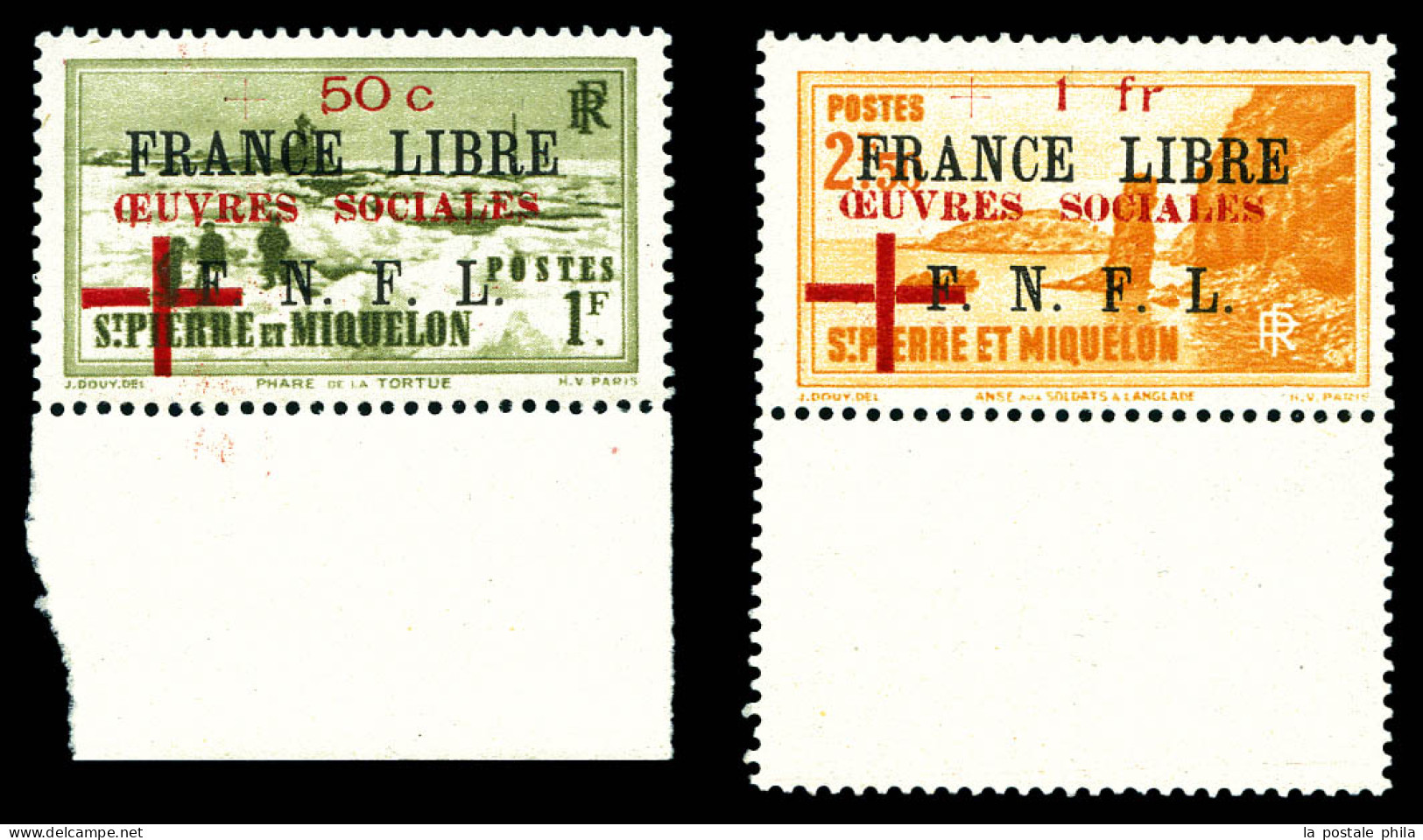 N°310/311, Paire Surchargée 'Oeuvres Sociales' Bdf, Les 2 Ex SUP  Qualité: **  Cote: 330 Euros - Unused Stamps