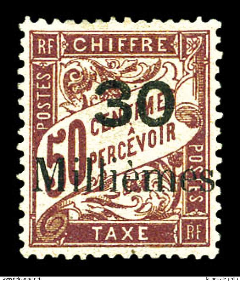 Taxe N°4, 30m Sur 50c Lilas, Très Bon Centrage, Fraîcheur Postale. SUPERBE. R.R. (signé Brun/certificat)  Qualité: *  Co - Ungebraucht