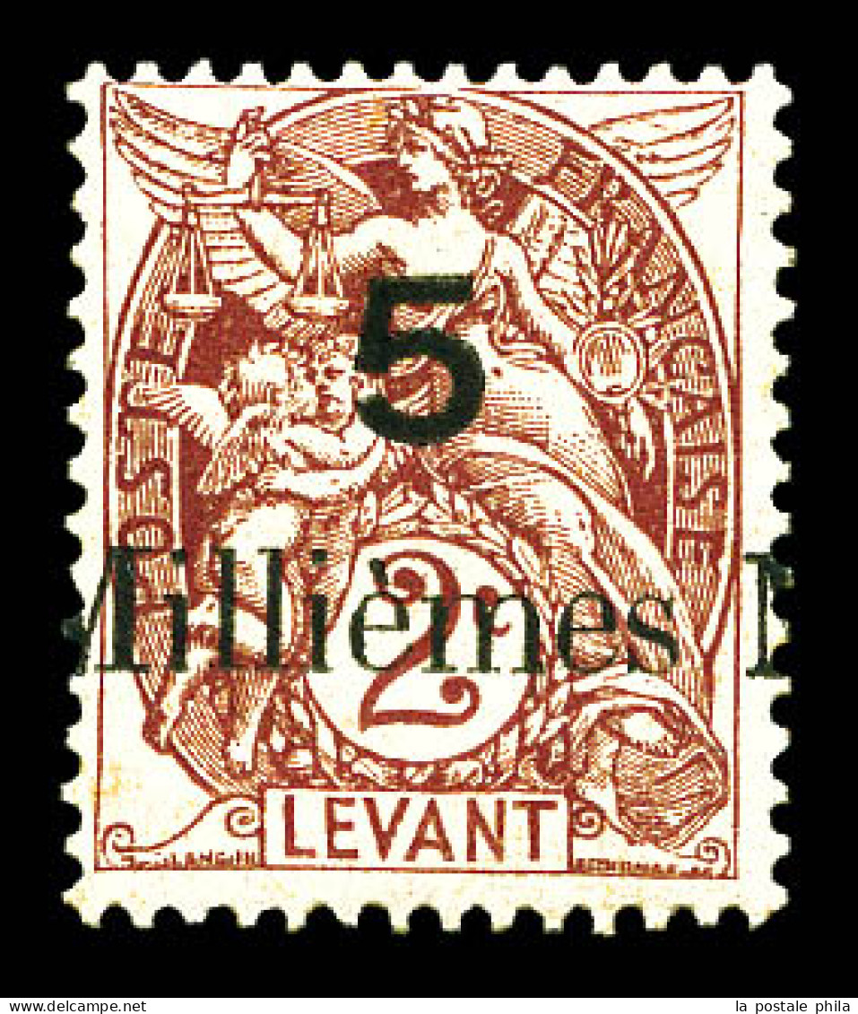 N°62b, Erreur: 5m Sur 2c Brun Lilas Sur N°10 Du Levant. SUP. R. (certificats)  Qualité: **  Cote: 3000 Euros - Unused Stamps