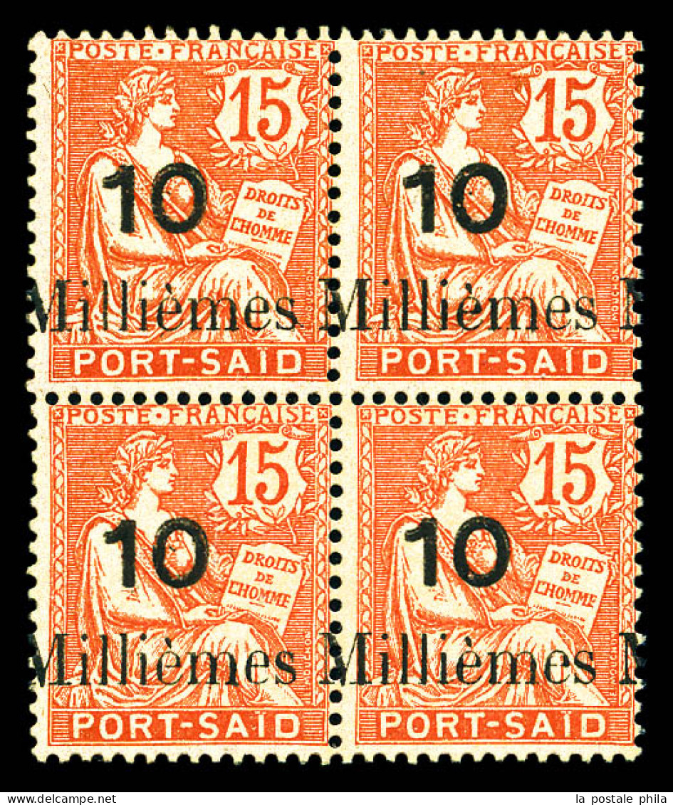 N°64b, Erreur De Chiffre: 10m Sur 15c En Bloc De Quatre, SUP (certificat)  Qualité: **  Cote: 1640 Euros - Unused Stamps