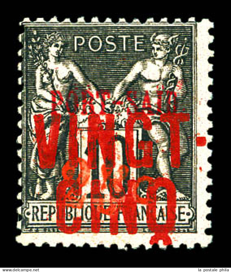 N°19, 25c (R) Et VINGT-CINQ (R). SUPERBE (certificat)  Qualité: **  Cote: 1200 Euros - Unused Stamps