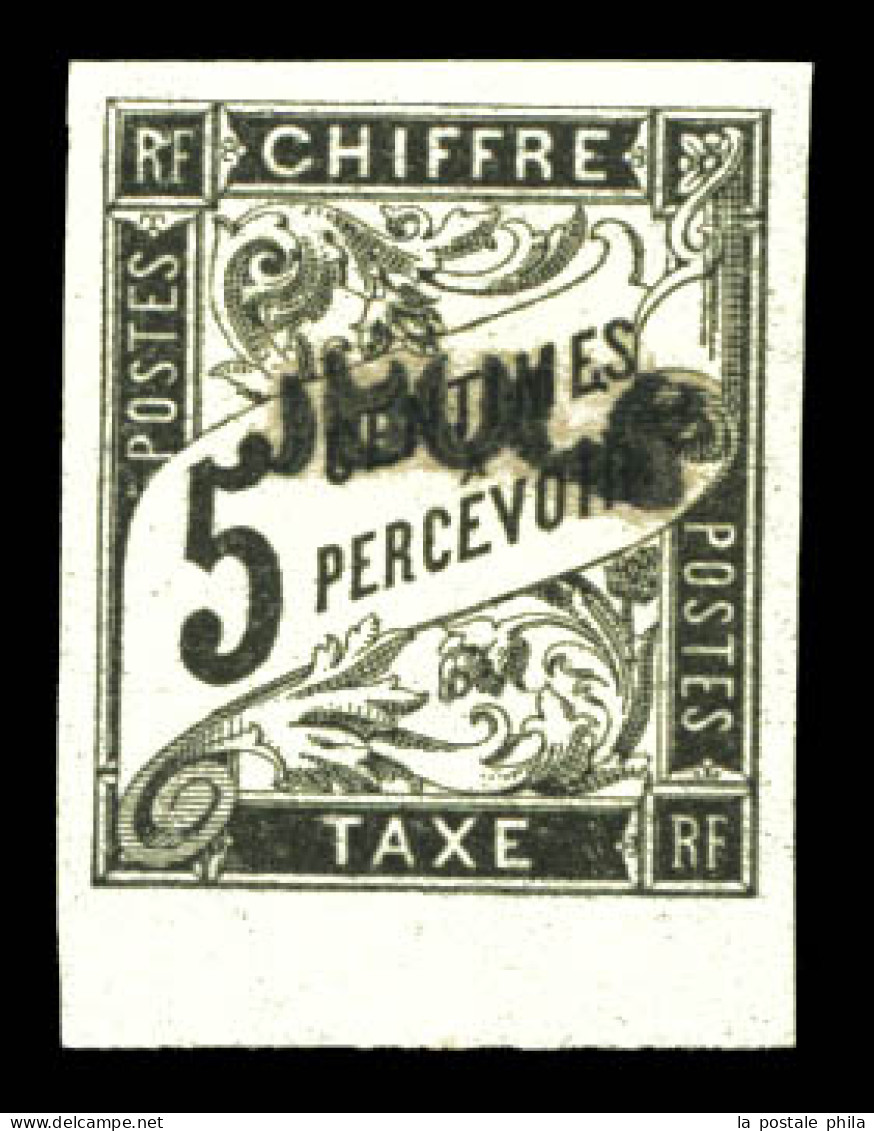 Taxe N°1a, 5c Noir Bdf, TTB (certificat)  Qualité: **   - Unused Stamps