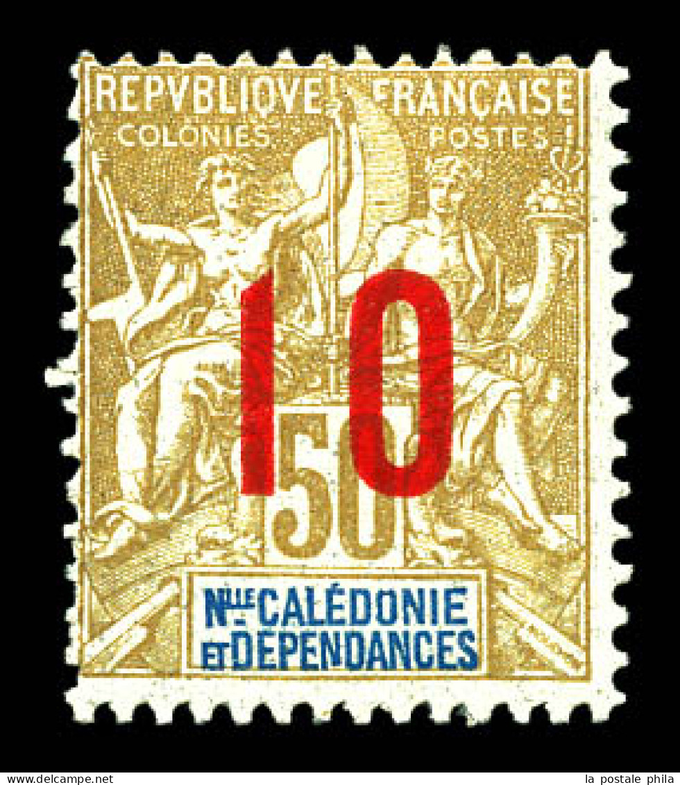 N°109A, 10 Sur 50c: Chiffres Espacés. SUP (certificat)  Qualité: **  Cote: 595 Euros - Unused Stamps