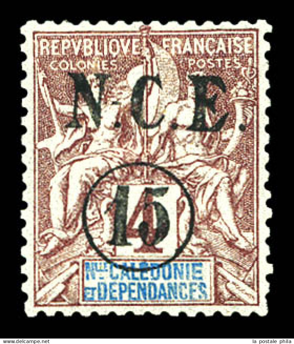 N°55A, Non Emis, 5 Sur 4c Lilas-brun: Erreur '15 Sur 4c', Très Bon Centrage. SUP (certificat)  Qualité: *  Cote: 825 Eur - Unused Stamps