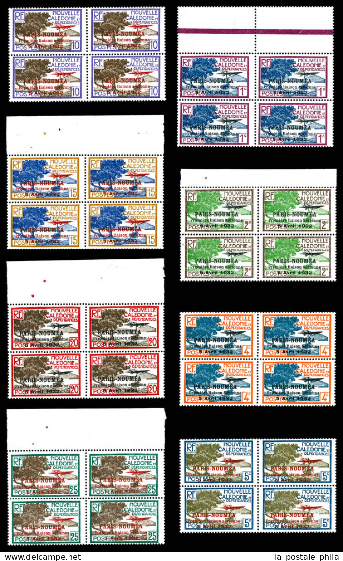 N°3/28, Série Complète, Les 26 Valeurs En Blocs De Quatre Bord De Feuille. SUP (certificat)  Qualité: **  Cote: 1880 Eur - Neufs