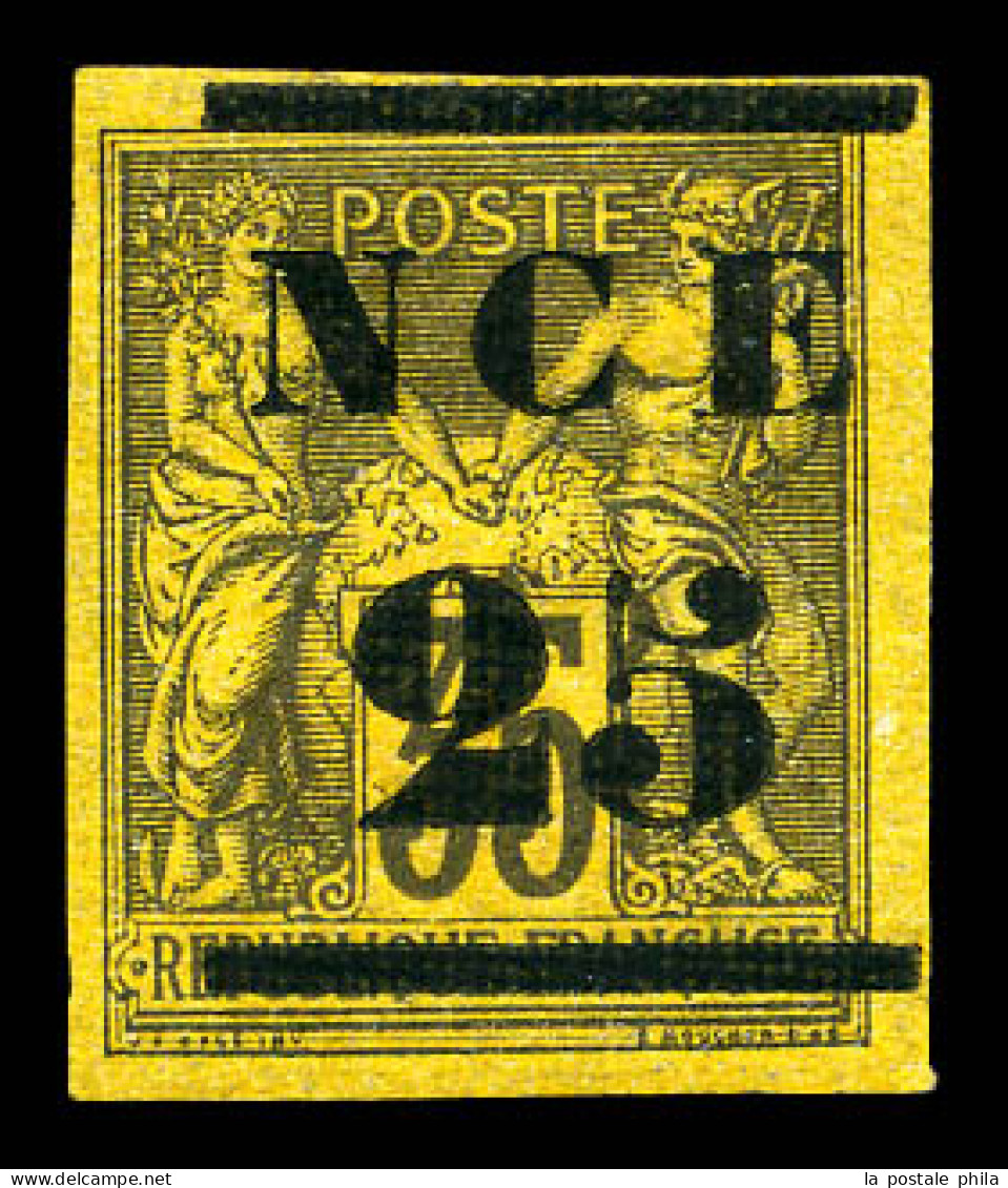 N°4, 25 S 35c Violet-noir Sur Jaune, SUP (signé Brun/certificat)  Qualité: *  Cote: 400 Euros - Unused Stamps