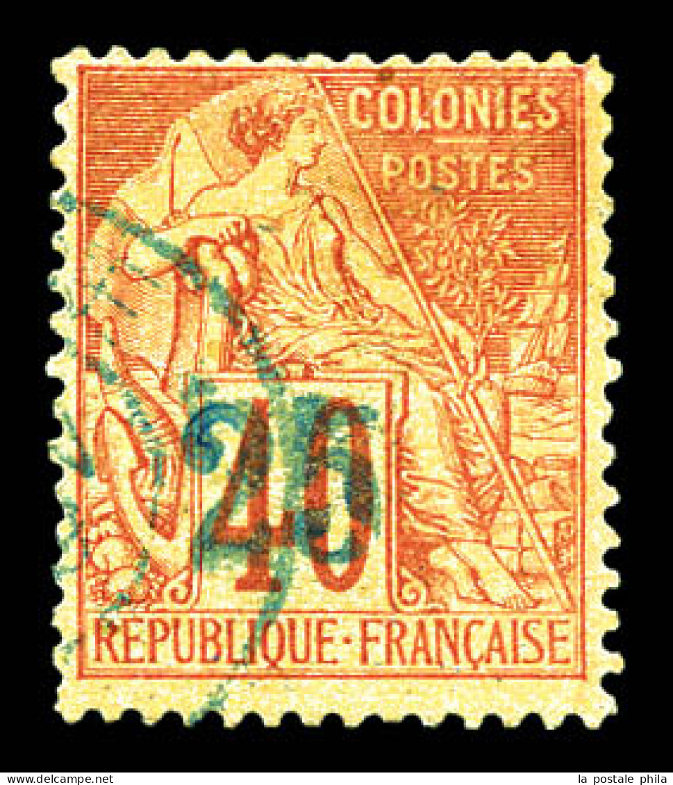 N°6, 25 Sur 40c Rouge-orange Surcharge Bleu-pâle. TB (signé Brun/Gilbert/Roumet)  Qualité: Oblitéré  Cote: 1700 Euros - Used Stamps