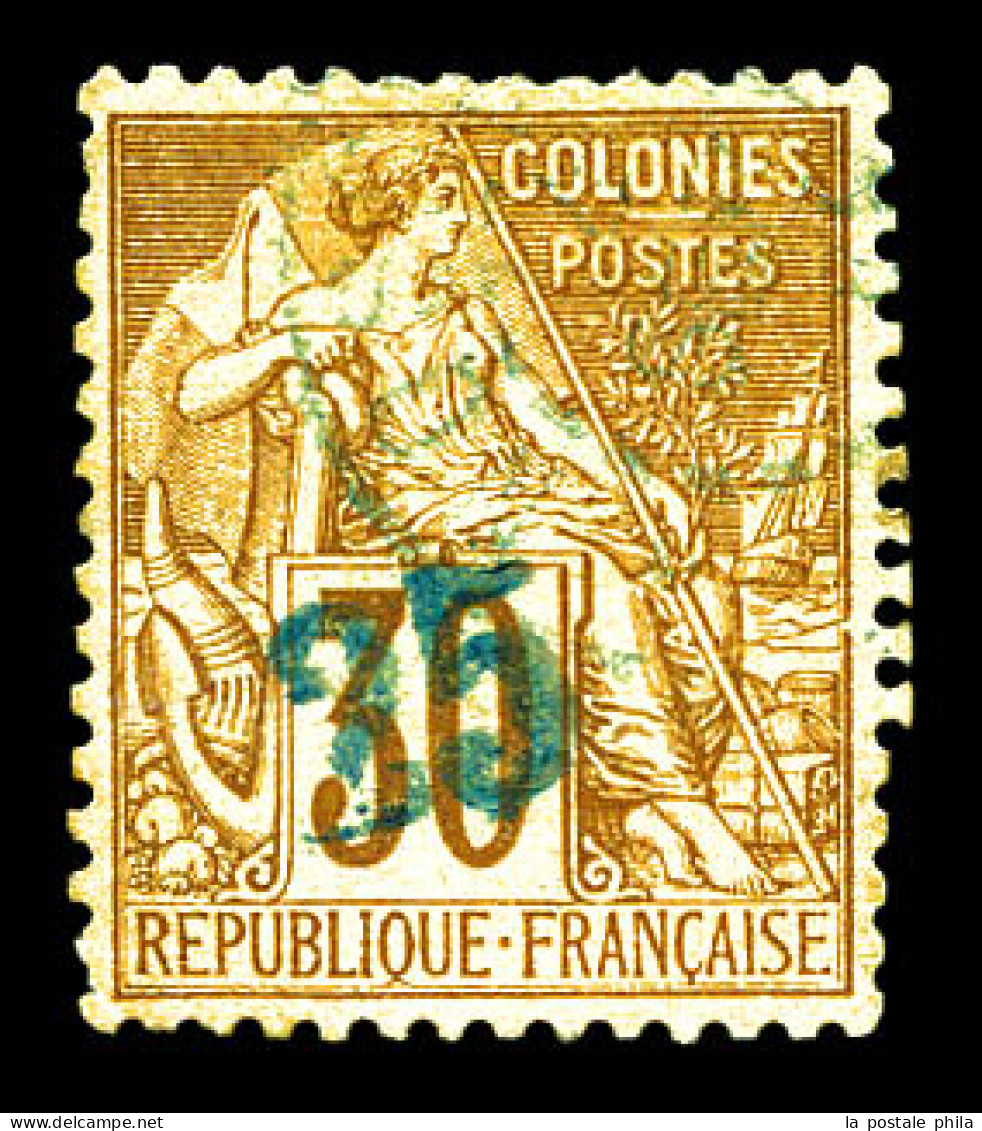 N°5, 25 Sur 30c Brun, 1er Tirage, Surcharge Bleu Pâle, Infime Pelurage. TB (signé Diena/certificat)  Qualité: Oblitéré   - Used Stamps