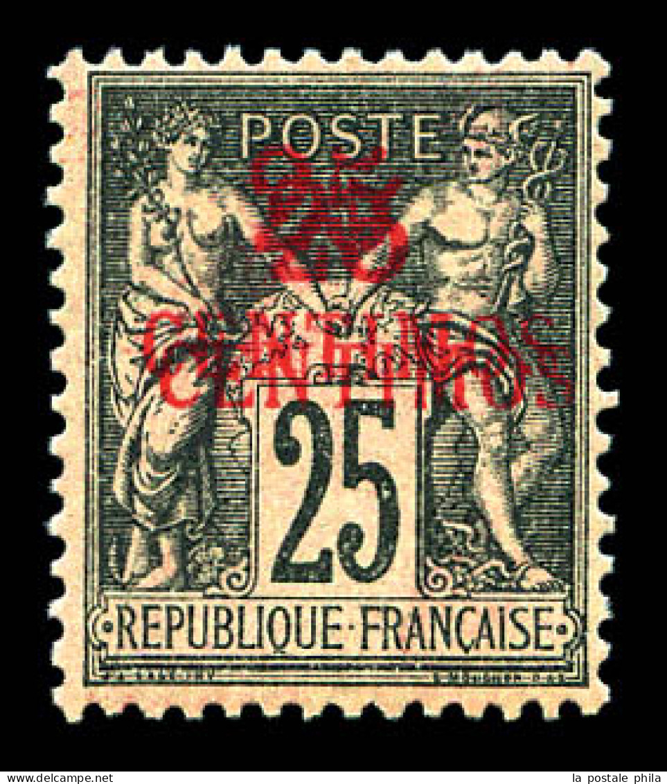 N°5b, 25c Sur 25c Noir Sur Rose: Double Surcharge. SUP (signé Brun/certificat)  Qualité: **  Cote: 525 Euros - Unused Stamps