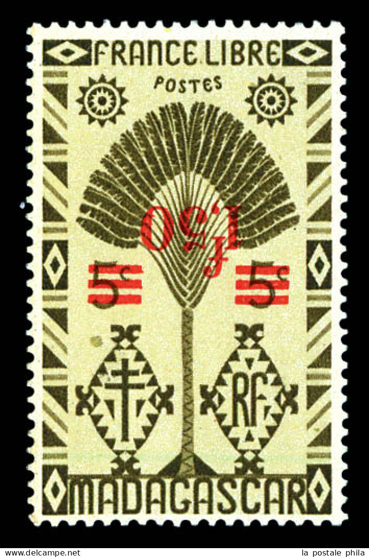 N°286a, 1f 50 Sur 5c Brun Olive, Surcharge Renversée. TB (signé Brun)  Qualité: *  Cote: 350 Euros - Unused Stamps