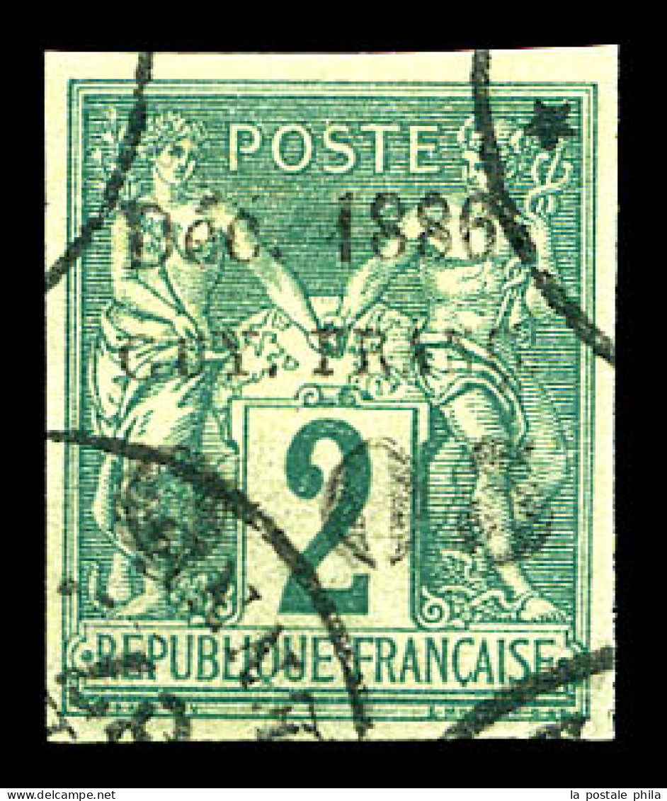 N°1b, 005 Sur 2c (sans F). SUP. R. (signé Calves/certificat)  Qualité: Oblitéré  Cote: 1100 Euros - Used Stamps