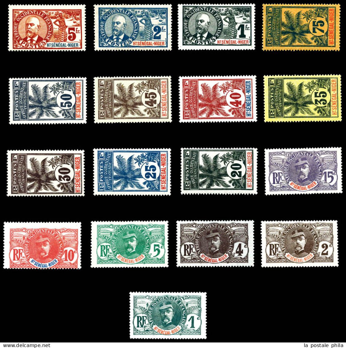 N°1/17, Série Palmiers, Les 17 Val TB  Qualité: *  Cote: 400 Euros - Unused Stamps