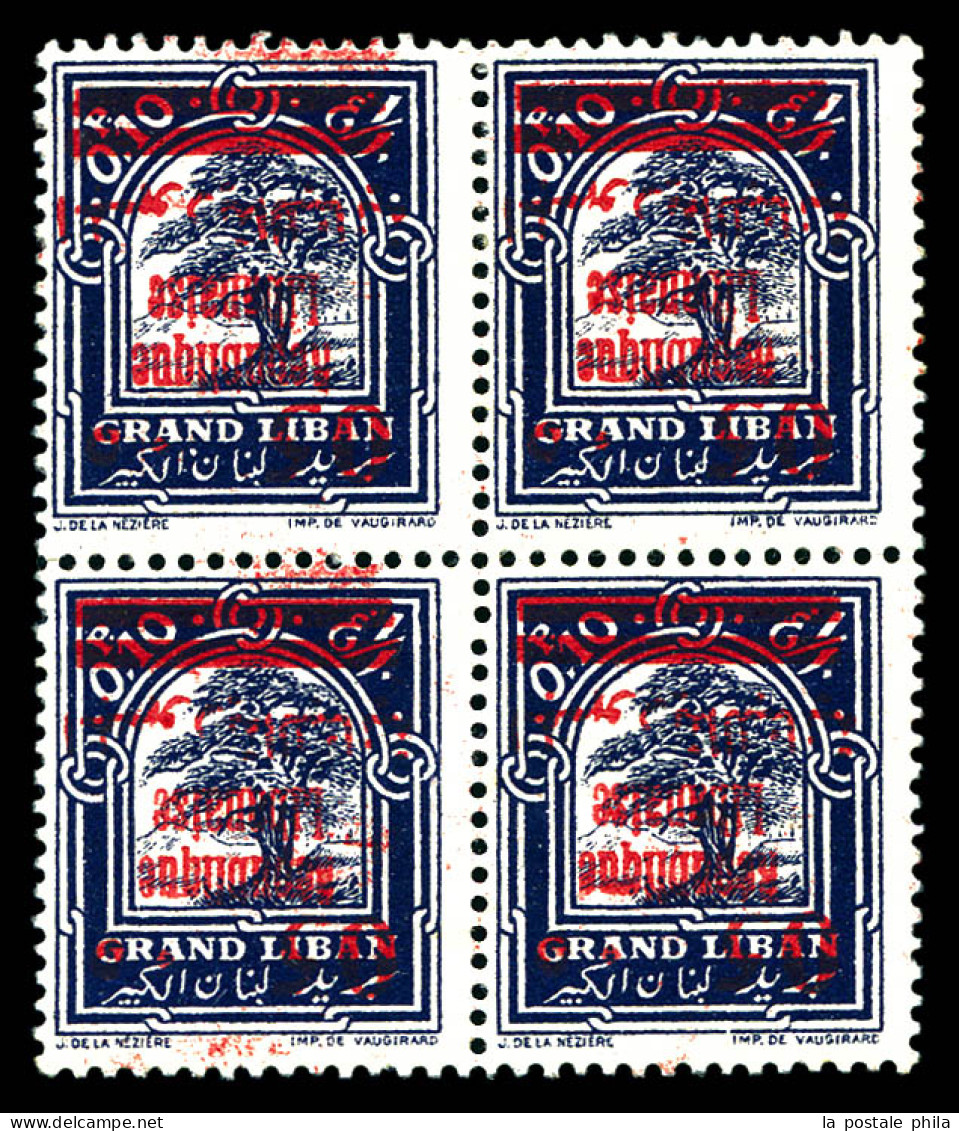 N°116a, 05 Sur 0 Pi 10 Violet: Surcharge Renversée En Bloc De Quatre (1ex*). TTB  Qualité: **  Cote: 265 Euros - Unused Stamps