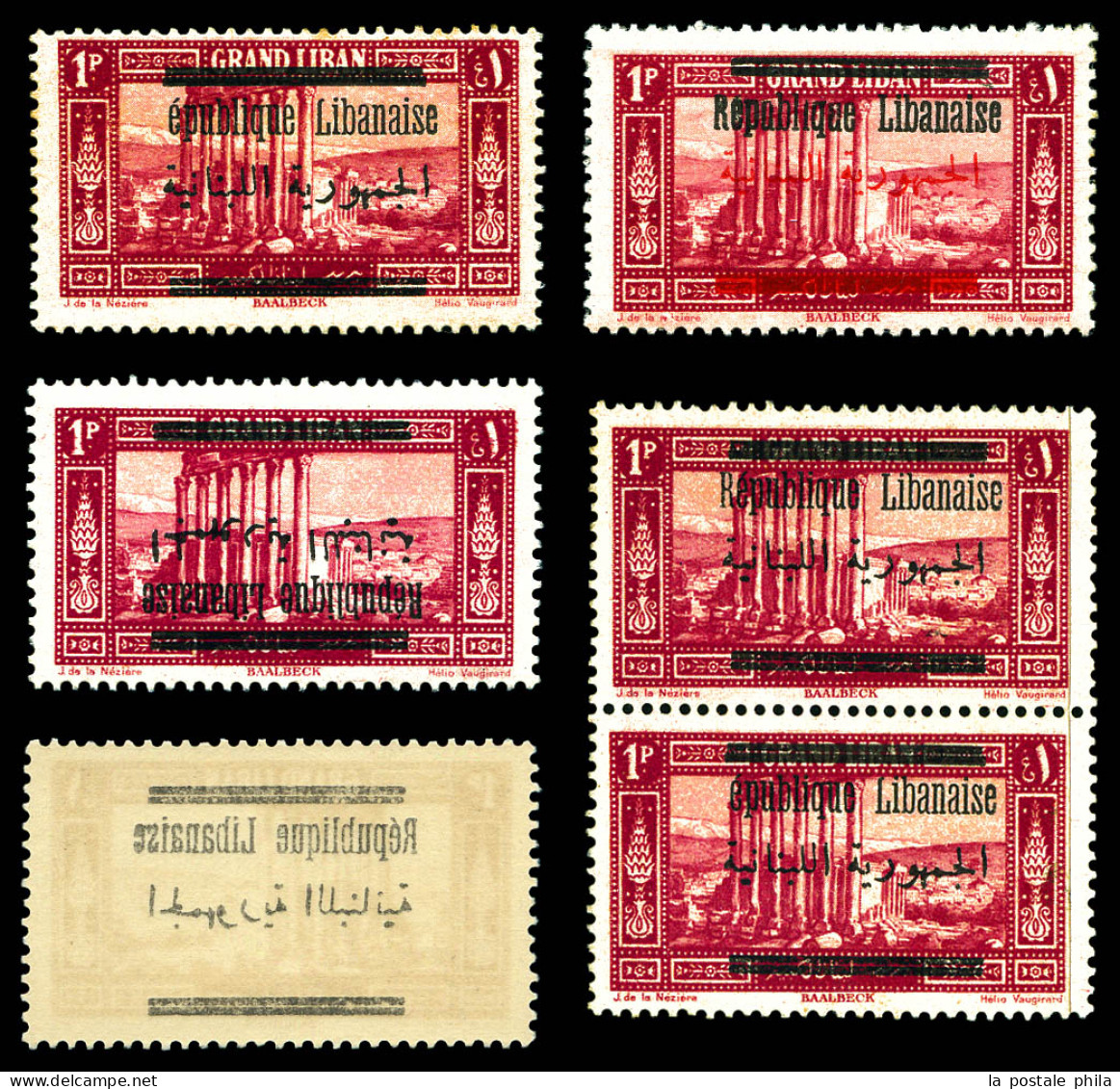 N°100b, 100c, 100c Tenant à Normal**, 100k, 100f**. Les 5 Variétés TB  Qualité: *  Cote: 310 Euros - Unused Stamps