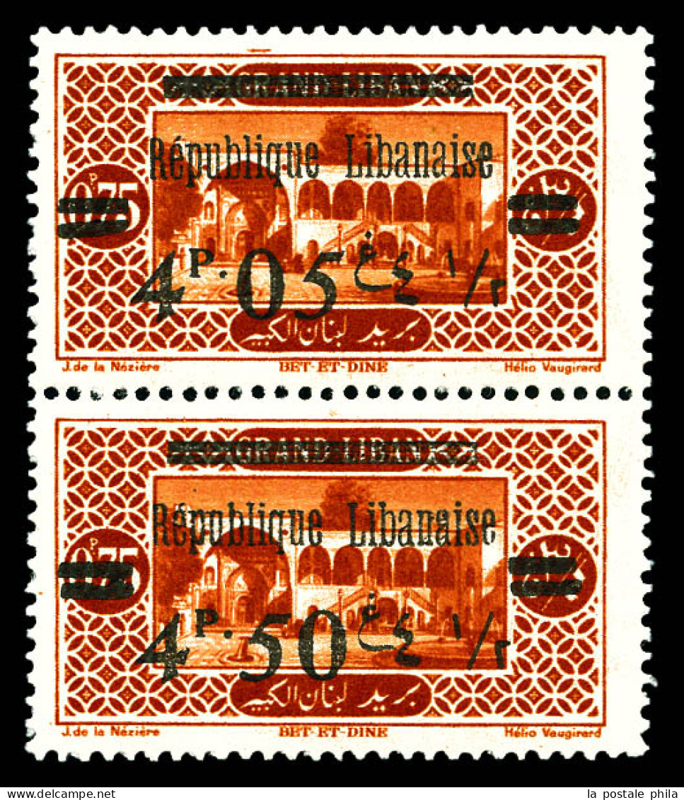 N°91aa, Erreur: '4P 05' Au Lieu De 4P 50 Tenant à Normal. SUP (certificat)  Qualité: **  Cote: 672 Euros - Unused Stamps