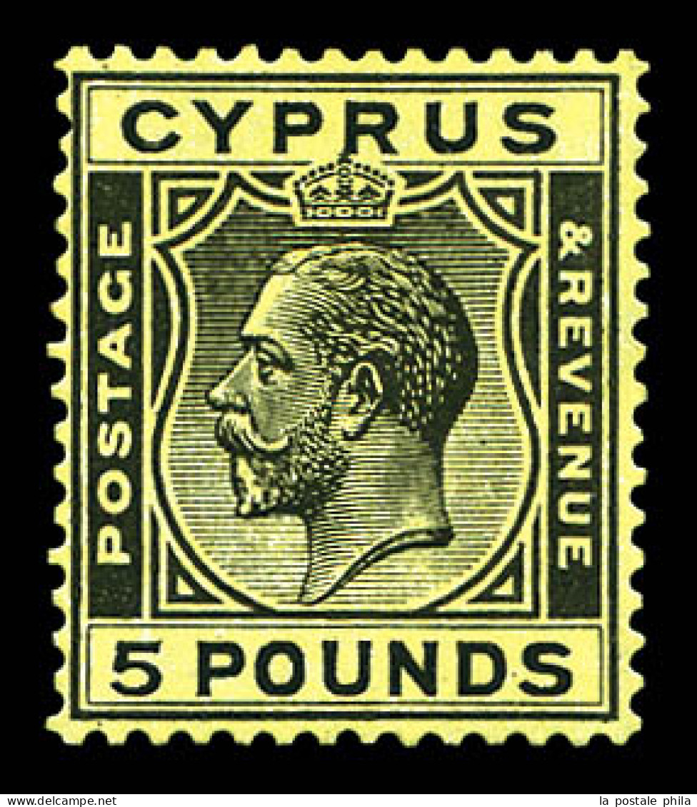 N°104, 5 £ Noir Sur Jaune, Quasi **. SUP. R.R. (certificats)  Qualité: *  Cote: 5000 Euros - Unused Stamps